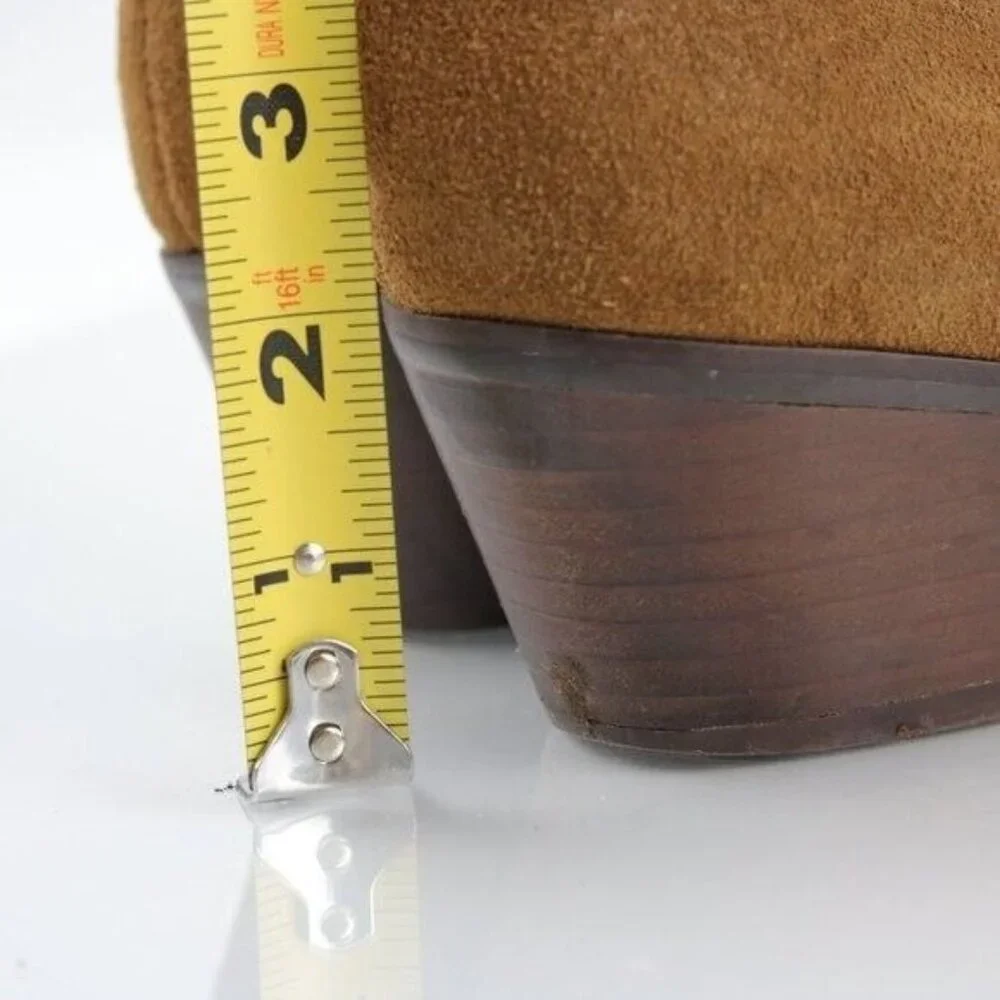 Steve Madden Women's Creek Boot Size 8.5 Bootie Tan Suede Western Low Block Heel - Picture 7 of 12